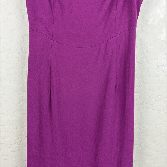 ASTR The Label Off Shoulder Drape Cami Sheath Dress Purple Womens Size M Wedding - Picture 4 of 14
